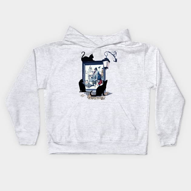 Anton Pieck- black cats Kids Hoodie by Just Kidding by Nadine May